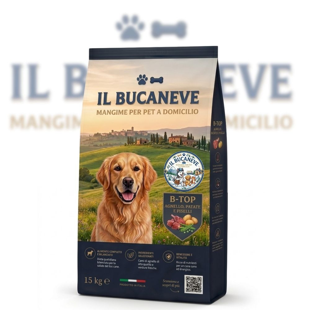 B-top: carne di Agnello, patate, piselli 15 kg